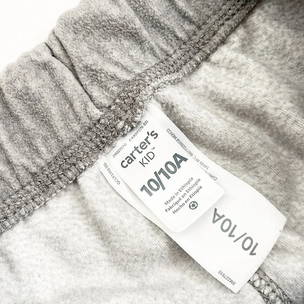 Carter's light gray boys fleece pajama bottoms
